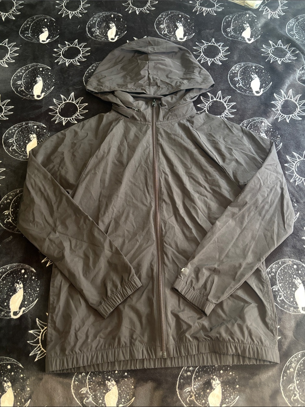 PINK Victoria's Secret Women’s Black Hooded Windbreaker